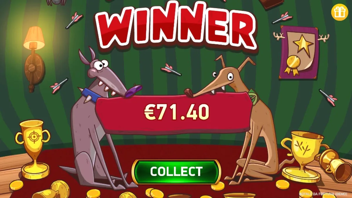 Tampilan visual slot Buffalo da Fortuna dengan latar belakang matahari terbenam dan grid 3x3 yang ikonik.
